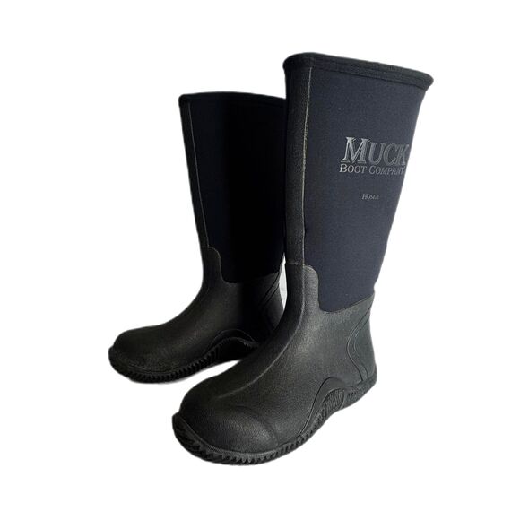 Muck Boot Company Hoser Boots Mens Size 5 Womens 6 Black Waterproof Neoprene - Picture 1 of 10